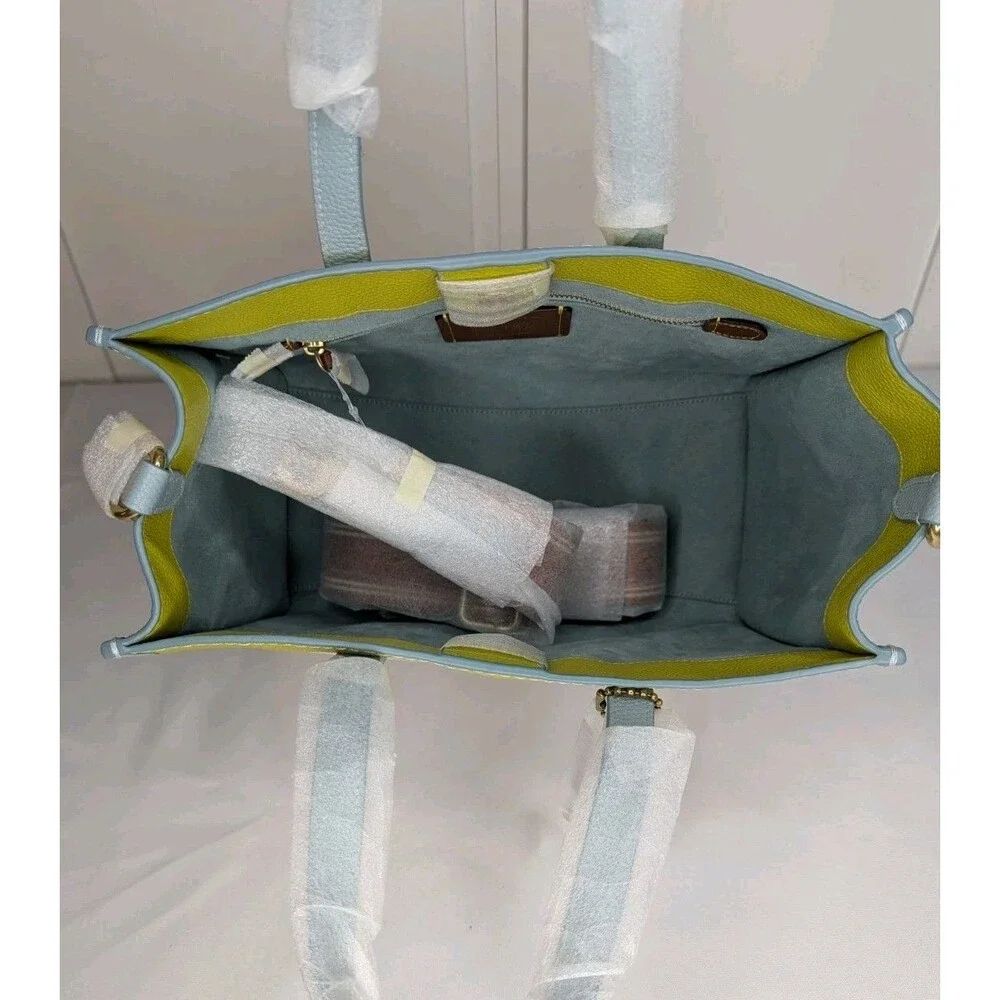 Coach Field tote 30, Colorblock with coach badge, Chalk Multi, NWT - Picture 8 of 10